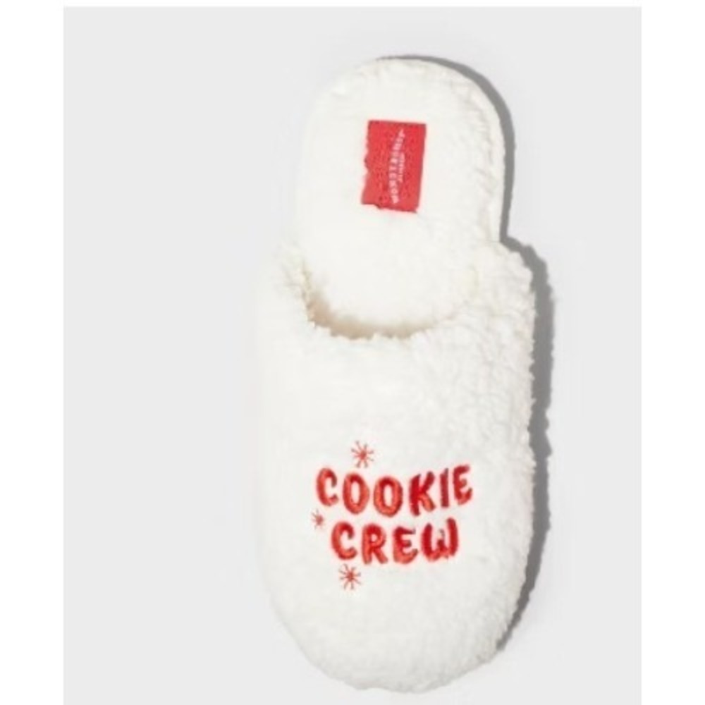 Wondershop Cookie Crew Scuff Slippers Ivory Size M 7/8 Women New With Tags